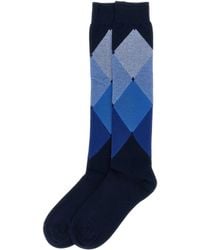Ballantyne - Calze Lunghe Fantasia Blu Diamond - Lyst