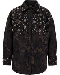 Pinko - Embellished Camouflage Shirt Jacket - Lyst