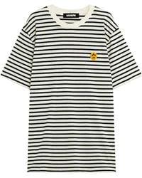 Barrow - T-Shirt Con Motivo A Righe Nera - Lyst