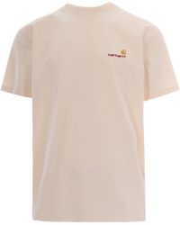 Carhartt - T-Shirt American Script Natural - Lyst