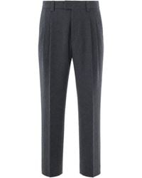 Paolo Pecora - Pantalone Stretch Grigio Melange - Lyst