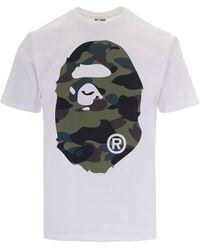 A Bathing Ape - T-Shirt 1St Camo Big Ape Head - Lyst