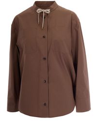 Max Mara - Elegant Button-Up Mini Shirt - Lyst