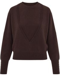 Patrizia Pepe - Maglia Effetto Layering Wood - Lyst