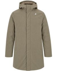 K-Way - Giubbino Thomas Warm Micro Canvas Khaki - Lyst