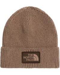 The North Face - Berretto Logo Box Garnet - Lyst