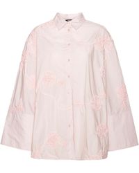 ROTATE BIRGER CHRISTENSEN - Flower Oversized Shirt Orchid Ice - Lyst