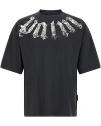 Palm Angels - Craquelé Gothic Print T-Shirt - Lyst