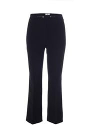 Elisabetta Franchi - Trumpet Polyester Flared Pants - Lyst