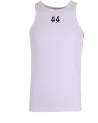 44 Label Group - Canotta Con Logo Bianca - Lyst