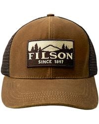 Filson - Cappellino Waxed Logger Dark Tan - Lyst