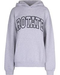 ROTATE BIRGER CHRISTENSEN - Light Melange Heavy Sweat Hoodie - Lyst
