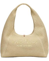 Marc Jacobs - Borsa Sack Lurex Crochet Champagne - Lyst