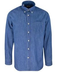 Alea - Camicia Denim Blu Stone Washed - Lyst