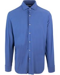 Ghirardelli - Camicia Classica Elasticizzata Azzurra - Lyst