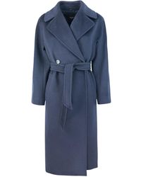 Weekend by Maxmara - Cappotto Resina Blu - Lyst