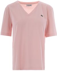 Lacoste - T-Shirt V Relaxed - Lyst