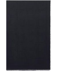 Elisabetta Franchi - Foulard Logo Nero - Lyst