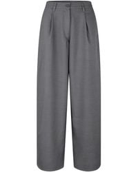 Samsøe & Samsøe - Pantalone Saharper Pleat Dark Melange - Lyst