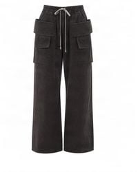 Rick Owens - Creatch Cotton Cargo Wide-Leg Pants - Lyst