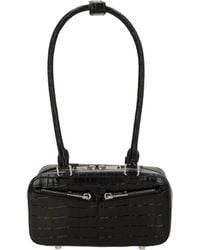 Self-Portrait - Borsa Effetto Coccodrillo Nero - Lyst