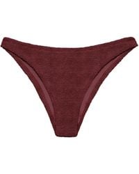 MC2 Saint Barth - Slip Bikini Elise Bordeaux Crinkle - Lyst