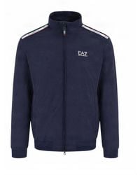 EA7 - Polyamide Double-Zip Stand Collar Sweatshirt - Lyst
