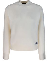 A.P.C. - Ecru Esther Sweater - Lyst