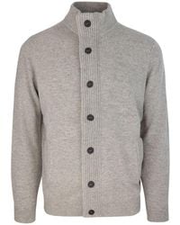 Barbour - Maglia Essential Patch Zip New Stone - Lyst