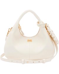 Ganni - Borsa Hobo Mini Egret - Lyst