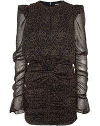 ROTATE BIRGER CHRISTENSEN - Rotate Animal Print Mini Dress - Lyst