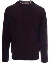 Eleventy - Maglia Girocollo Double Bordeaux - Lyst