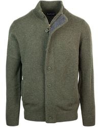 Barbour - Maglia Essential Patch Zip Seaweed - Lyst