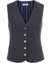 Liu Jo - Gilet Sartoriale Dark Melange - Lyst