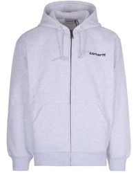 Carhartt - Felpa Archive Lines Ash Heather - Lyst