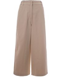 Weekend by Maxmara - Cropped Trousers Sabbia - Lyst