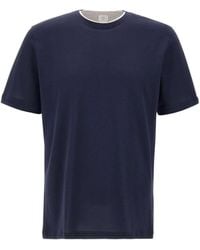 Eleventy - Short-Sleeve Crew Neck T-Shirt - Lyst