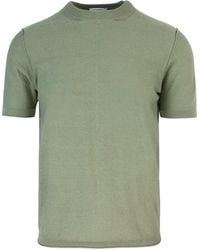 Paolo Pecora - T-Shirt Girocollo Verde - Lyst