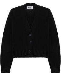 Alpha Studio - Cardigan Boxy Integrale Nero - Lyst