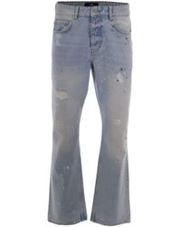 Represent - Coastal Painted Wide-Leg Jeans - Lyst