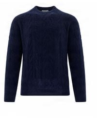 Ballantyne - Maglione A Trecce Blu - Lyst