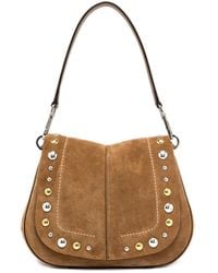 Gianni Chiarini - Borsa Helena Round Suede Caramel - Lyst