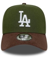 KTZ - Cappellino 9Forty E-Frame La Dodgers Mlb Suede Visor Verde Scuro - Lyst