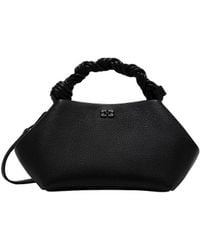 Ganni - Borsa A Mano Bou Bag Small Grained - Lyst