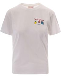 MC2 Saint Barth - Printed Crew Neck T-Shirt - Lyst