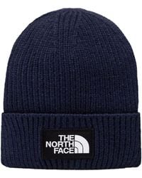 The North Face - Berretto Con Logo Box Blu - Lyst