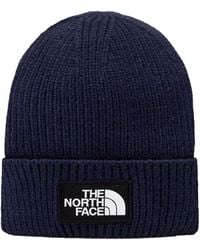The North Face - Berretto Con Logo Box Blu - Lyst