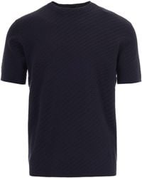 Emporio Armani - Dark Patterned Knit - Lyst