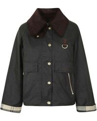 Barbour - Giubbino Catton Wax Sage/Ancient - Lyst