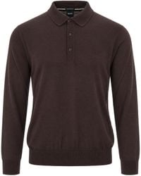 BOSS - Polo Lancione Dark - Lyst